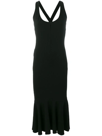 Pre-owned Dolce & Gabbana Long Fitted Dress In Black