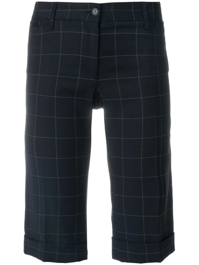 Pre-owned Dolce & Gabbana Windowpane Check Shorts In Blue
