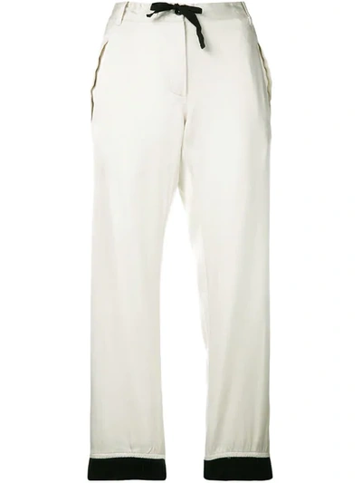 A.n.g.e.l.o. Vintage Cult Drawstring Cropped Trousers - Neutrals