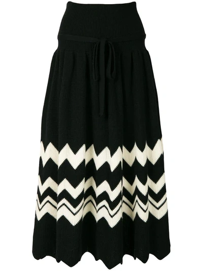 Pre-owned Comme Des Garçons Rock Mit Zickzackmuster In Black