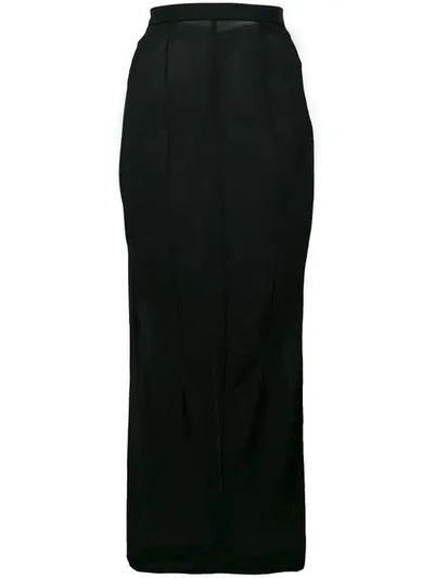 Pre-owned Comme Des Garçons 1992 Sheer Fitted Skirt In Black