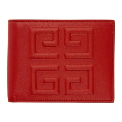 Givenchy Red 4g Logo Wallet In 600 Red