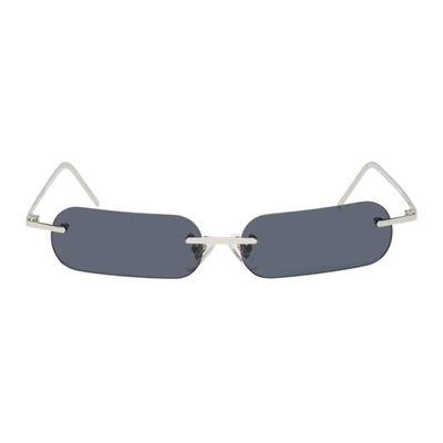 Blyszak Silver Francois Russo Edition Sunglasses In Black Lens