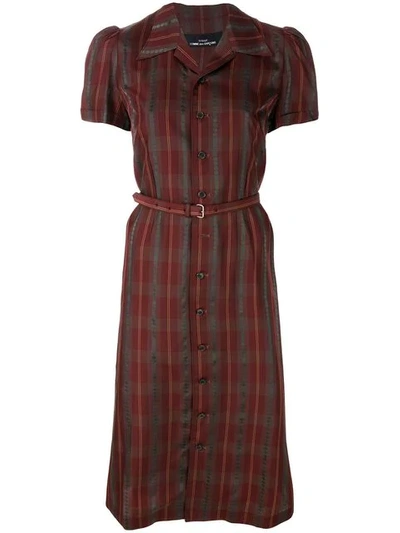 Pre-owned Comme Des Garçons 1995 Shirt Dress In Red
