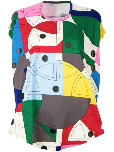 Pre-owned Junya Watanabe Circular Cut T-shirt In Multicolour