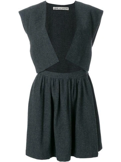 Pre-owned Comme Des Garçons Open Front Dress In Grey