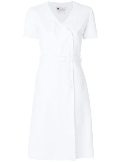 Courrèges Vintage Double Breasted Belted Dress - White
