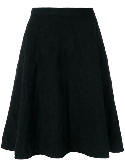 Pre-owned Junya Watanabe Quilted Flared Skirt In Black