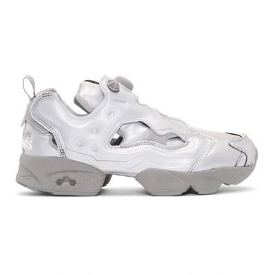 Vetements Grey Reebok Edition Reflective Instapump Fury Sneakers In Grey/reflec