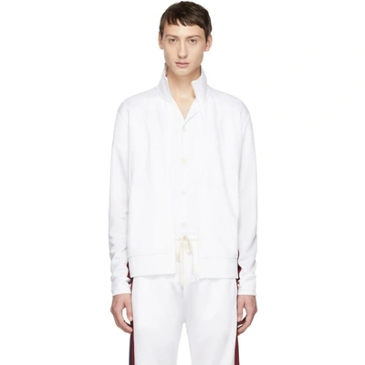 Band Of Outsiders White Logo Track Jacket In 9000.asp.wh