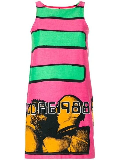 Pre-owned Stephen Sprouse Vintage 1988 Hardcore Dress In Pink