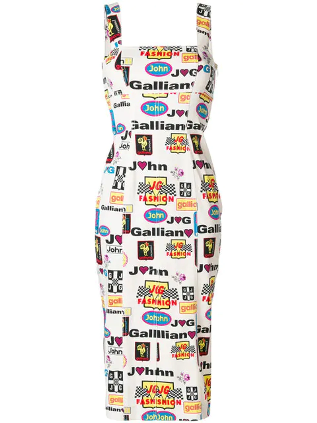 Pre-owned John Galliano Formula 1 Dress In White | ModeSens