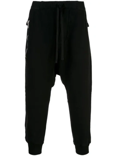 Ben Taverniti Unravel Project Unravel Black Terry Brushed Dropped Lounge Pants