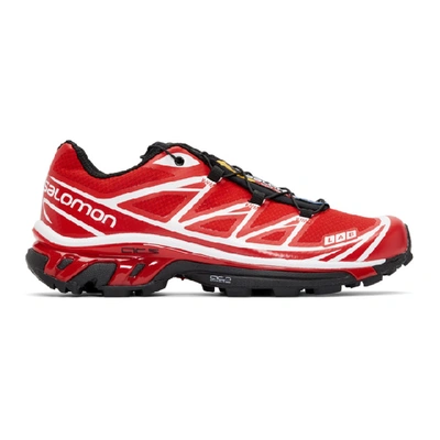 Salomon Red S/lab Xt-6 Softground Adv Sneakers In Red/blk/wht