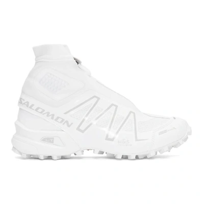 Salomon White Snowcross Adv Ltd Sneakers In White/white