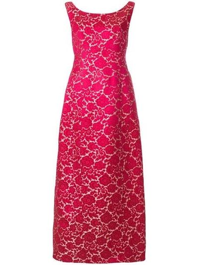 Givenchy Vintage 1963 Jacquard Buttoned Gown - Pink