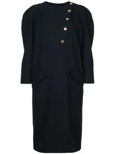 chanel fitted dress Striking Spring 1996 Chanel by Karl Lagerfeld Black Fitted Dress w Poc –  Shrimpton Couture main image 1