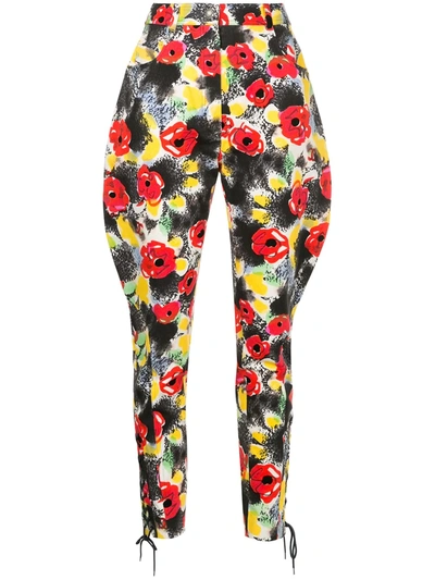 Pre-owned Chanel 1997 Floral Tailored Trousers In Multicolour