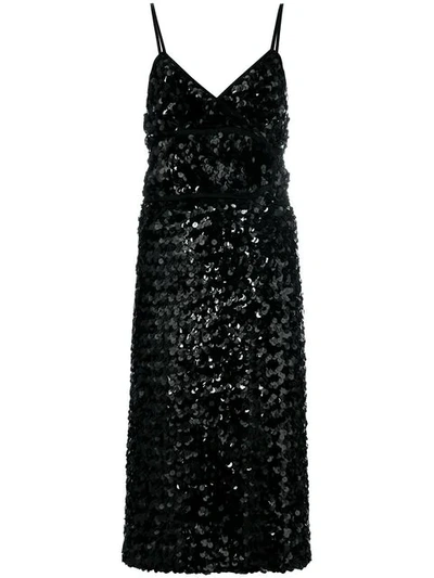 Pre-owned A.n.g.e.l.o. Vintage Cult Sequined Dress In Black