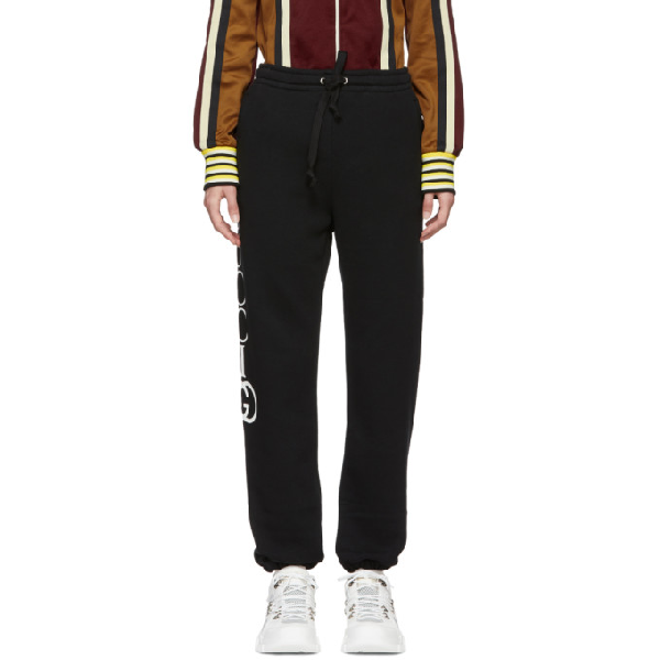 Gucci Large Logo Print Track Pants In 1289 Black | ModeSens