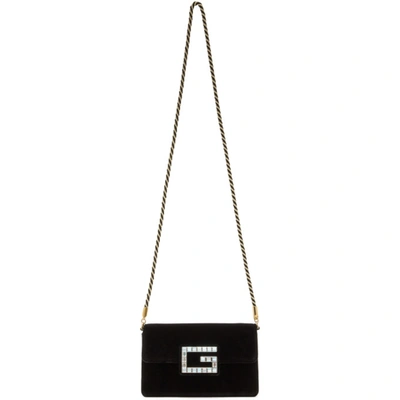 Gucci Black Shoulder Bag With Square G In 8005 Nero