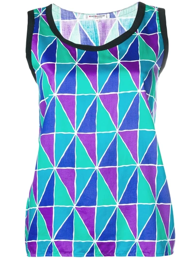 Pre-owned Saint Laurent Geometric Print Tank Top In Multicolour