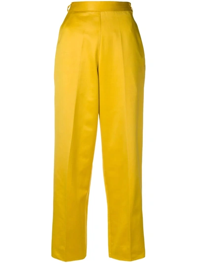 Pre-owned Saint Laurent High Waisted Trousers In Yellow