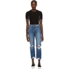 Frame Le Original Ripped High Waist Crop Jeans In Dunkirk