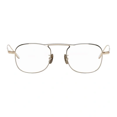 Yuichi Toyama Gold And Grey Walter Glasses In 02 Whtgldgr