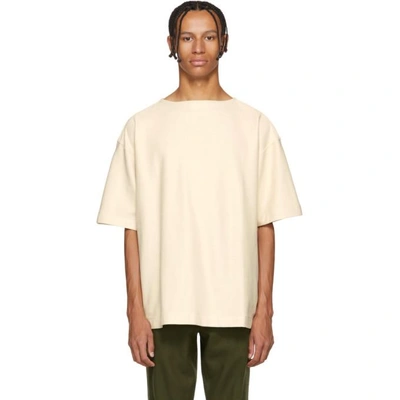 Lemaire Beige Jersey T-shirt In 540 Ginger