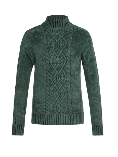 Sies Marjan Rory High-neck Velour Sweater In Seaw