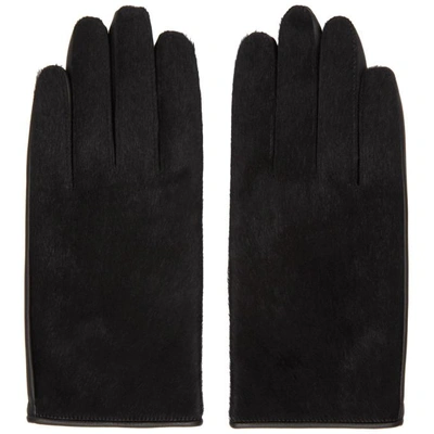 Sasquatchfabrix . Black Leather Gloves In 01 Black