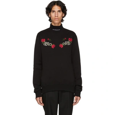 Johnlawrencesullivan Black Embroidered Sweater