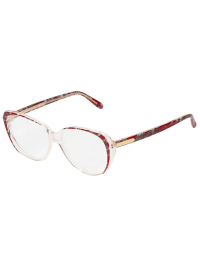Pre-owned Saint Laurent Marble Effect Sunglasses In Red