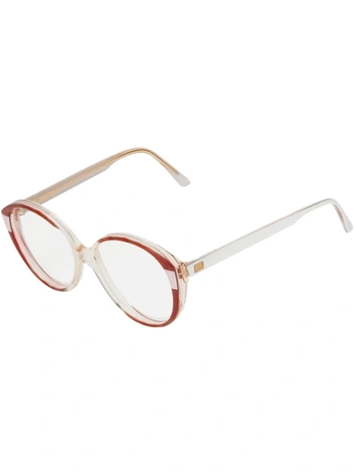 Pre-owned Balenciaga 1980s Oval Frame Glasses In Pink