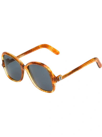 Pre-owned Saint Laurent Butterfly Frame Sunglasses In Yellow