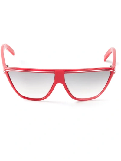 Versace Vintage Flat Top Sunglasses - Red