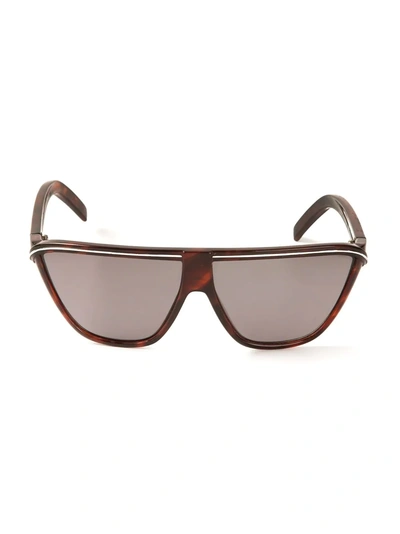 Versace Flat Top Sunglasses In Brown