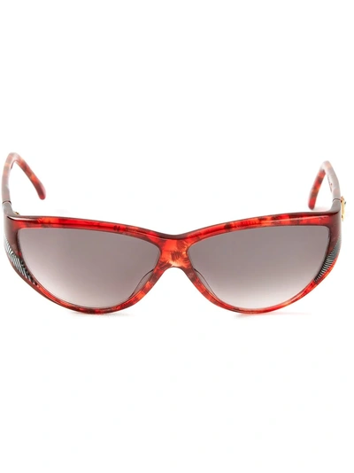 Pre-owned Saint Laurent Panelled Sunglasses In Red