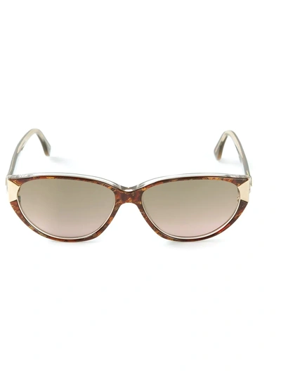 Pre-owned Givenchy 1970s Cat-eye Sunglasses In Brown