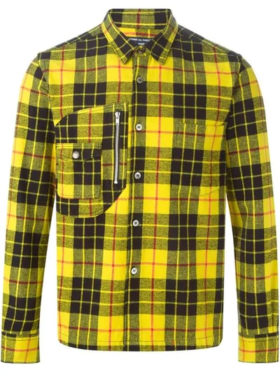 Pre-owned Comme Des Garçons Tartan Print Shirt In Yellow