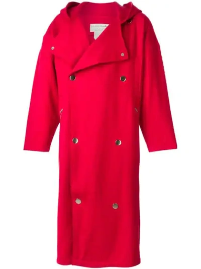 Pre-owned Jc De Castelbajac Vintage Hooded Oversized Coat In Red