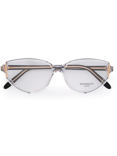 Pre-owned Givenchy 1970s Cat-eye Frame Glasses In White