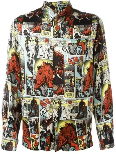 Pre-owned Jean Paul Gaultier Vintage Comic Print Shirt In Multicolour