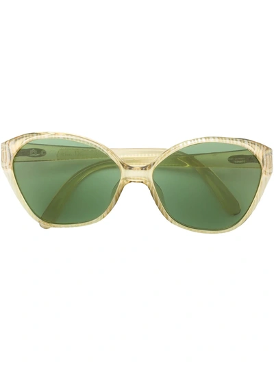 Pre-owned Dior 1970s  Cat Eye Frame Sunglasses In Yellow
