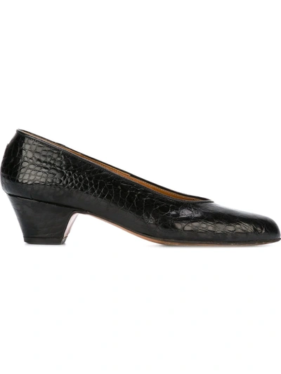 Pre-owned Fendi 1980s Almond Toe Pumps In Black