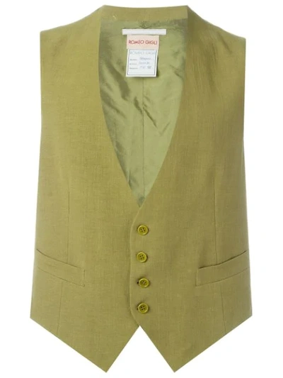 Pre-owned Romeo Gigli Vintage Classic Waistcoat In Green