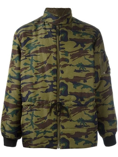 Pre-owned Jean Paul Gaultier Vintage Camouflage Padded Jacket In Green