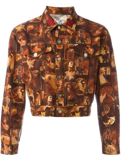 Pre-owned Jean Paul Gaultier Vintage Printed Denim Jacket In Multicolour