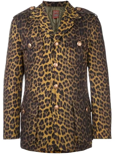 Pre-owned Jean Paul Gaultier Vintage Leopard Print Jacket In Brown